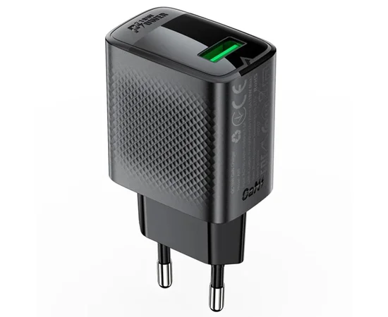СЗУ Acefast A90 QC3.0 18W (1USB-A) Black