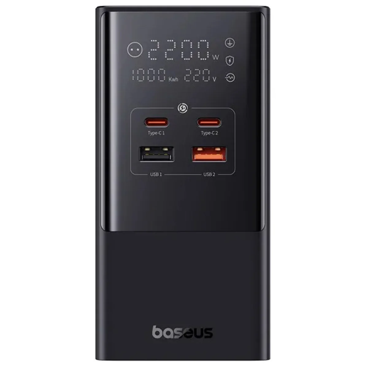 СЗУ Baseus PowerCombo Tower PowerStrip 100W (2USB-A/2C/2Socket) (1.5m) (E00023609113-00) Cluster Black