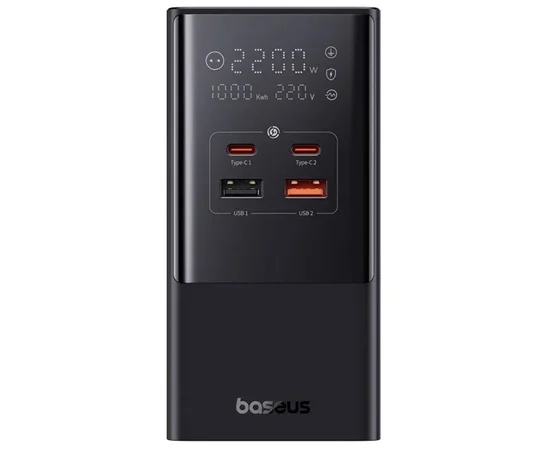 СЗУ Baseus PowerCombo Tower PowerStrip 100W (2USB-A/2C/2Socket) (1.5m) (E00023609113-00) Cluster Black
