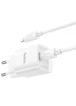 СЗУ Hoco C146A Charm PD20W (1USB-C) + кабель Type-C to Lightning White