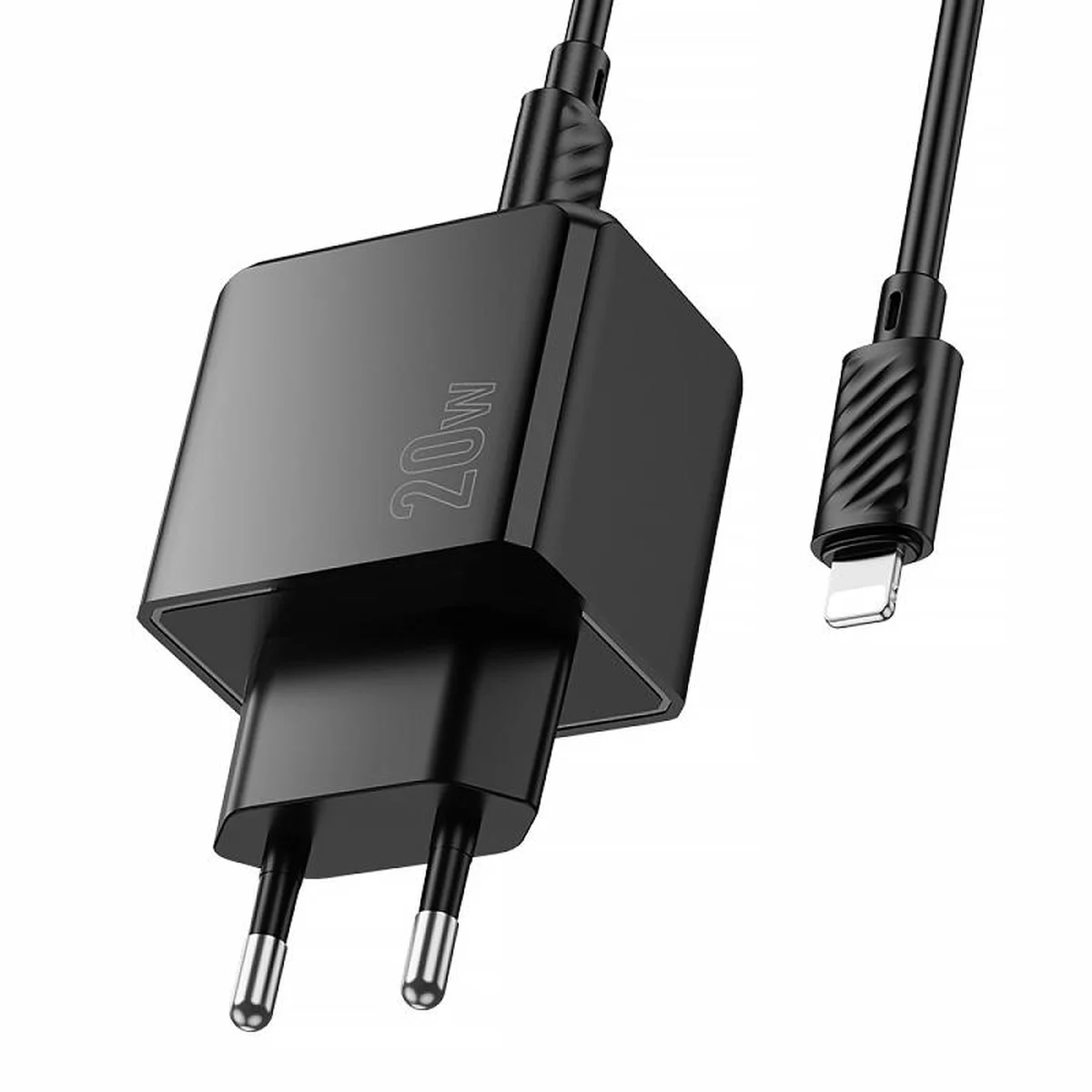 СЗУ Hoco CS16A Wish PD20W (1USB-C/1L) + кабель Type-C to Lightning Black