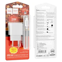 СЗУ HOCO CS13A Ocean PD20W (1USB-C) + Type-C to Type-C White