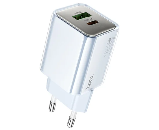 СЗУ Hoco N46 Glorious PD20W+QC3.0 (1USB-A/1C) Blue