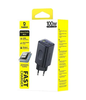 СЗУ Baseus PicoGo AE11 Fast Charger 100W (1USB-A/2C) (E01214) Cosmic Black
