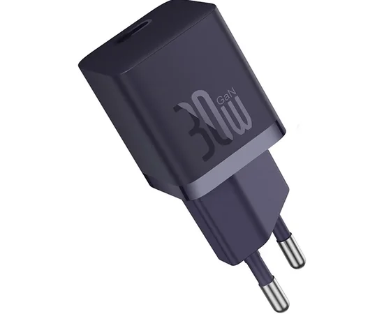 СЗУ Baseus GaN5 Fast Charger (mini) 30W (1USB-C) + кабель Type-C to Type-C (P10110902) Midnight Purple