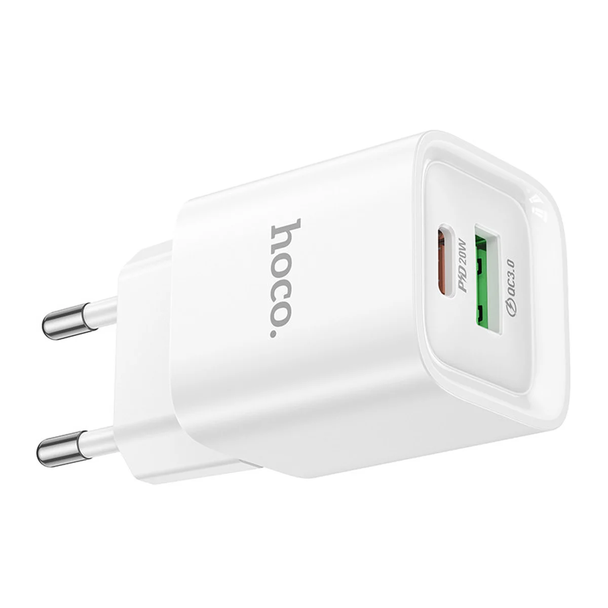 СЗУ Hoco C147A PD20W+QC3.0 (1USB-A/1C) White