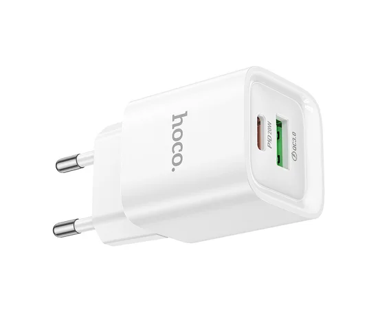 СЗУ Hoco C147A PD20W+QC3.0 (1USB-A/1C) White