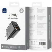 СЗУ WIWU G009 Firefly PD20W+QC3.0 GaN (1USB-A/1C) Black