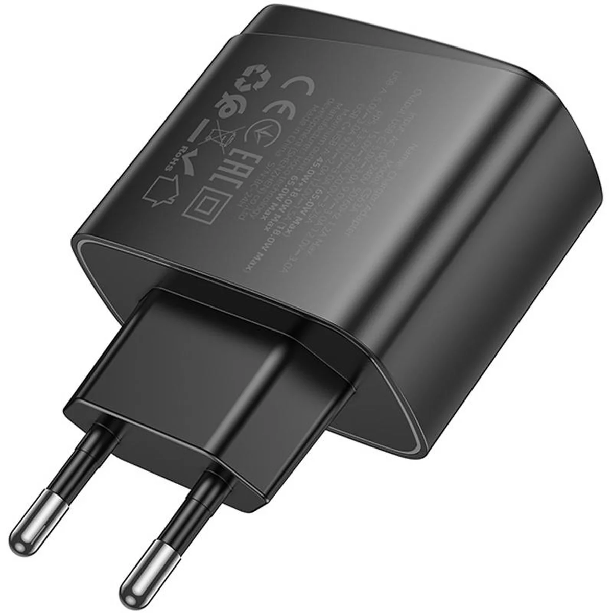 СЗУ Hoco CS63A Bright PD65W (1USB-A/1C) Black