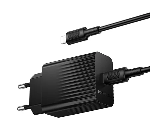 СЗУ Borofone BAS75A Source PD30W (1USB-C) + кабель Type-C to Lightning Black
