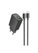 СЗУ Hoco N63 Gentle PD30W+QC3.0 (1USB-A/1C) + кабель Type-C to Lightning Black