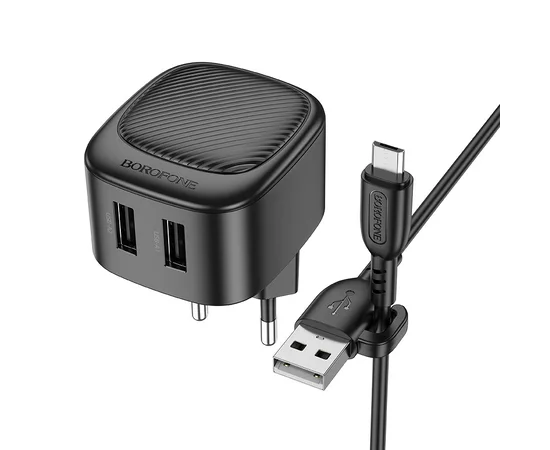 СЗУ Borofone BAS21A Special (2A) + Type-C Black