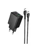 СЗУ Hoco N71 Nuevo PD30W+QC3.0 (1USB-A/1C)  + кабель Type-C to Type-C Black