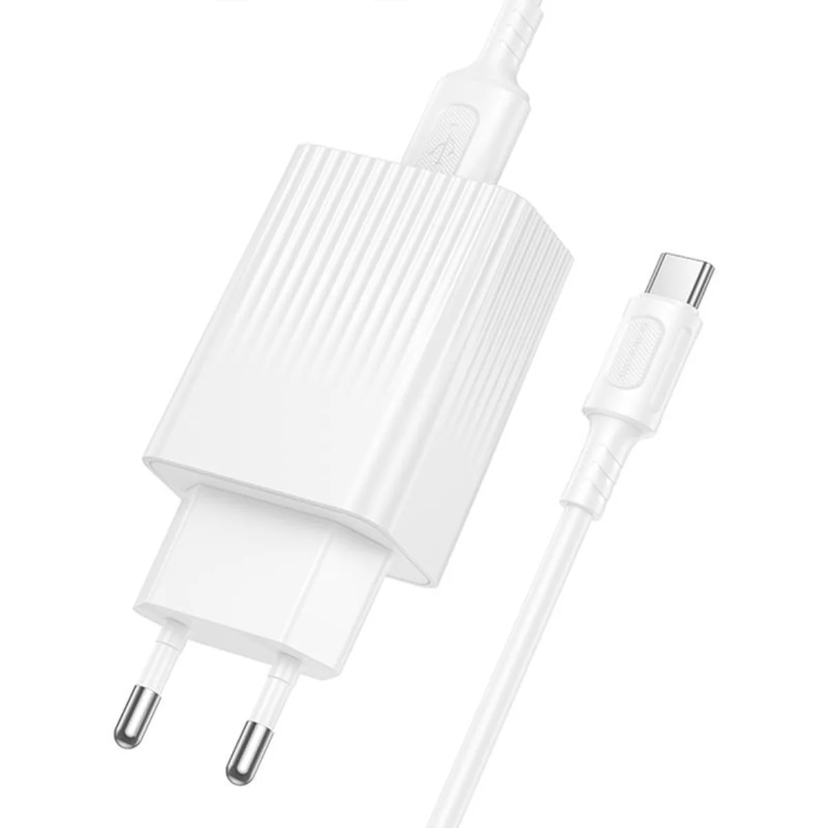 СЗУ Borofone BAS72A Source QC3.0 (1USB-A) + кабель USB to Type-C White