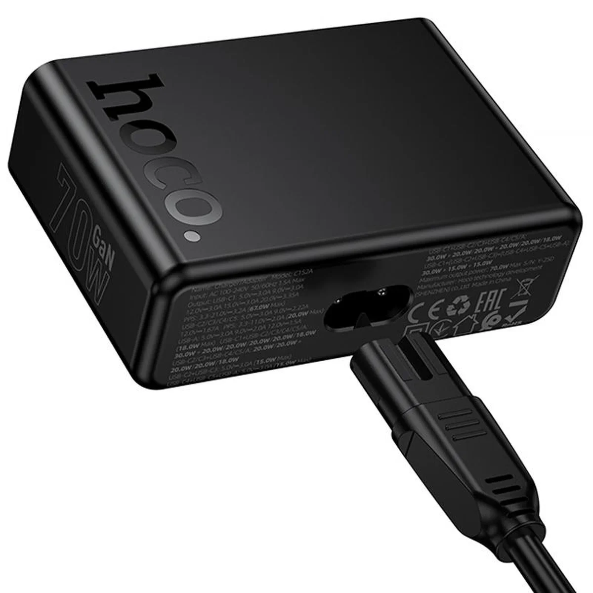 СЗУ Hoco C152A Modern PD70W 6in1 (5USB-C и 1USB-A) Black