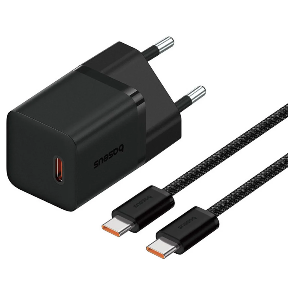 СЗУ Baseus GaN5 Fast Charger (mini) 30W (1USB-C) + кабель Type-C to Type-C (P10110902) Cluster Black