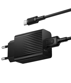 СЗУ Borofone BAS72A Source QC3.0 (1USB-A) + кабель USB to Type-C Black