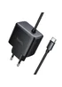 СЗУ Hoco C163A New PD25W (1USB-C) + встроенный кабель Type-C Black
