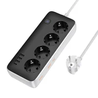 Удлинитель Hoco AC21 Sunlight 4-bit (1C/3A/4xSocket) (1.5m) White