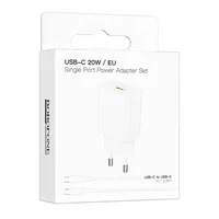 СЗУ Borofone BA112A Star PD20W (1USB-C) + кабель Type-C to Type-C White