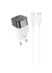 СЗУ Hoco C125A Transparent 1C PD20W + Type-C to Type-C Transparent black