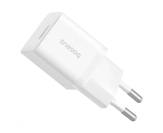 СЗУ Baseus GaN5 Fast Charger (mini) 1C 25W + Type-C to Type-C (P10110909113) Moon White