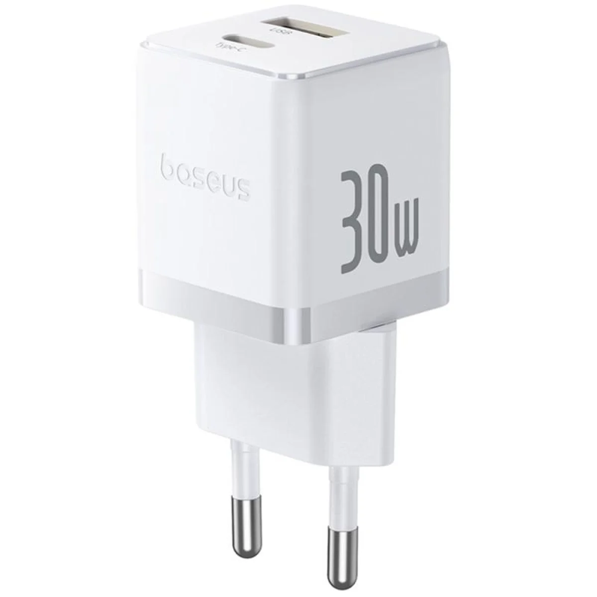 СЗУ Baseus Palm Fast Charger 30W (1USB-A/1C) (P1011160A) Moon White