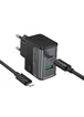 СЗУ Hoco CS73A Star Speed PD30W+QC3.0 (1USB-A/1C) + кабель Type-C to Lightning Midnight Black