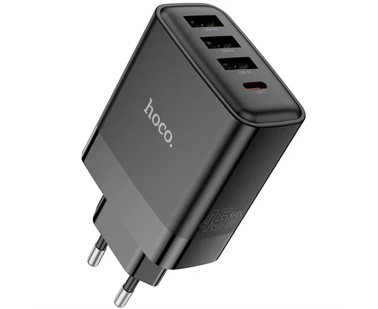 СЗУ Hoco C127A Intelligent PD45W (3USB-A/1C) Black