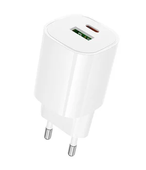 СЗУ Borofone BA104A Pudding PD20W+QC3.0 (1USB-A/1C) White