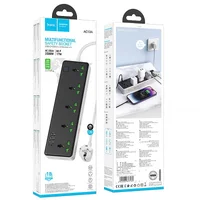 Удлинитель Hoco AC13A Safety Socket (3USB-A/1C/5xSocket) (1.5m) Black