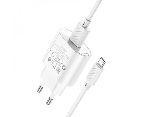СЗУ HOCO C109A Fighter QC3.0 + MicroUSB White