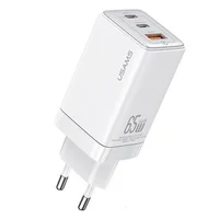 СЗУ Usams US-CC180 65W ACC 3 Ports GaN Sandru series White