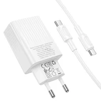 СЗУ Borofone BAS73A Source PD20W (1USB-C) + кабель Type-C to Type-C White