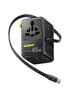Мережевий універсальний перехідник Baseus AG11 45W with retractable cable (2USB-A/1C/1Socket) (E0307F) Cosmic Black