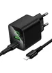 СЗУ Hoco CS83A Excellent with digital display PD20W+QC3.0 (1USB-A/1C) + кабель Type-C to Lightning Black