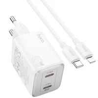 СЗУ Hoco N42 Elogiado 2C PD45W + Type to Lightning White