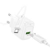 СЗУ Hoco CS52A Surplus QC3.0 (1USB-A) + кабель USB to MicroUSB White