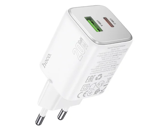 СЗУ Hoco N41 Almighty PD20W+QC3.0 White