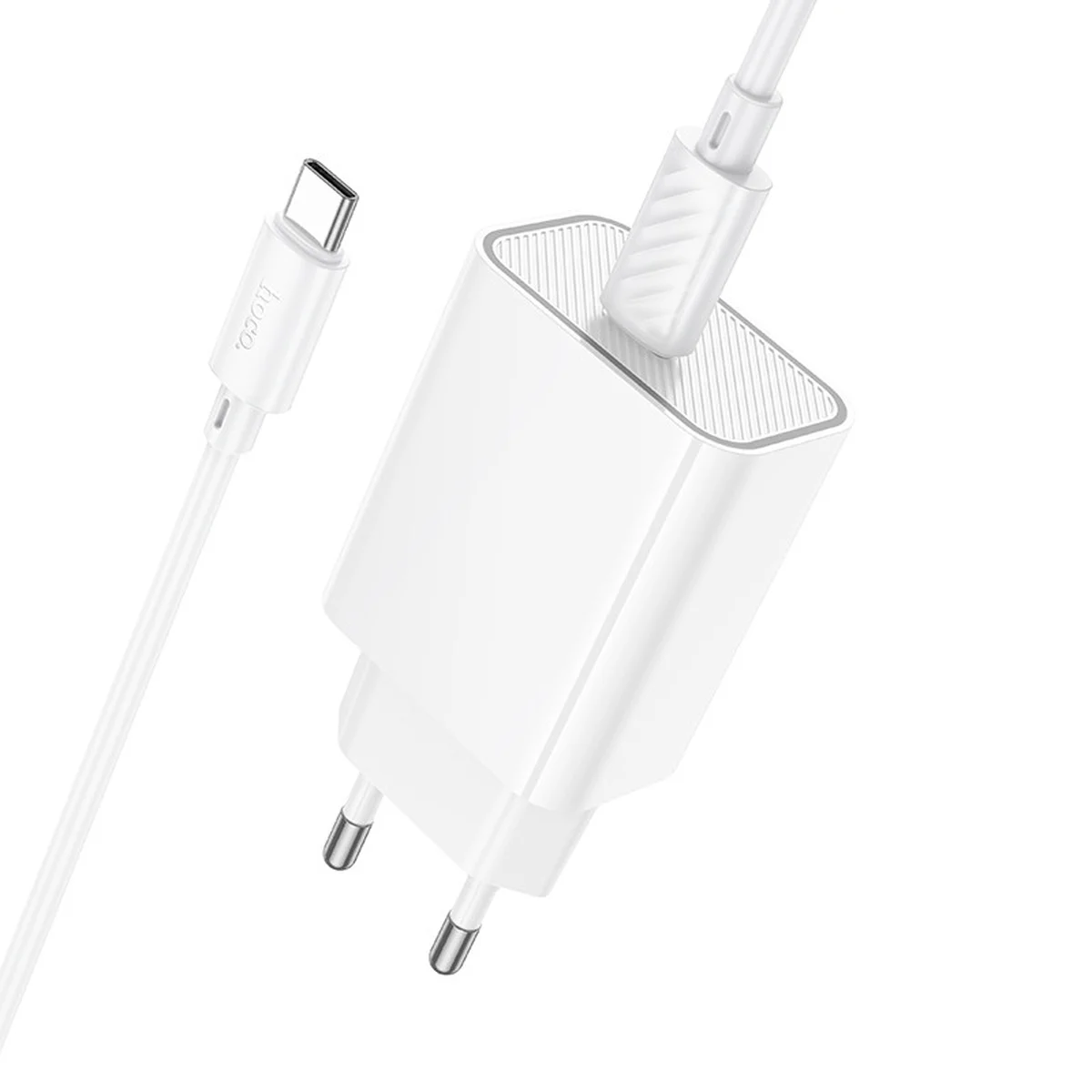 СЗУ Hoco C143A Benefit PD20W (1USB-C) + кабель Type-C to Type-C White