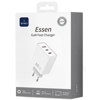 СЗУ WIWU G005 Essen PD65W+QC3.0 GaN (1USB-A/2C) White