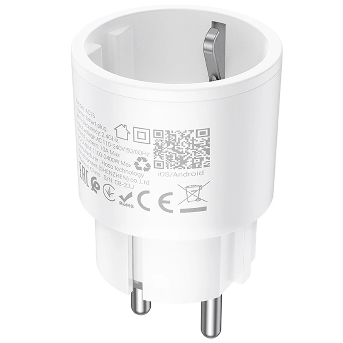 СЗУ Hoco AC16 Veloz Smart Socket White