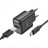 СЗУ Hoco C140A Smart QC3.0 (1USB/3A) + Type-C Black