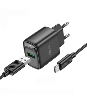 СЗУ Hoco C140A Smart QC3.0 (1USB/3A) + Type-C Black