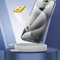 СЗУ Hoco N53 Monsoon PD30W+QC3.0 (1USB-A/1C) + Type-C to Lightning White