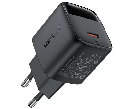 СЗУ Acefast A113 PD20W GaN (1USB-C) Black