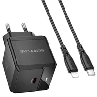 СЗУ Borofone BN18 Intenso PD20W (1USB-C) + кабель Type-C to Lightning Black
