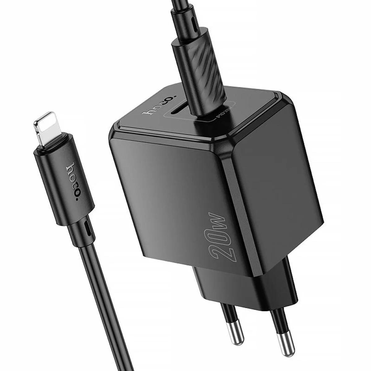 СЗУ Hoco CS16A Wish PD20W (1USB-C/1L) + кабель Type-C to Lightning Black