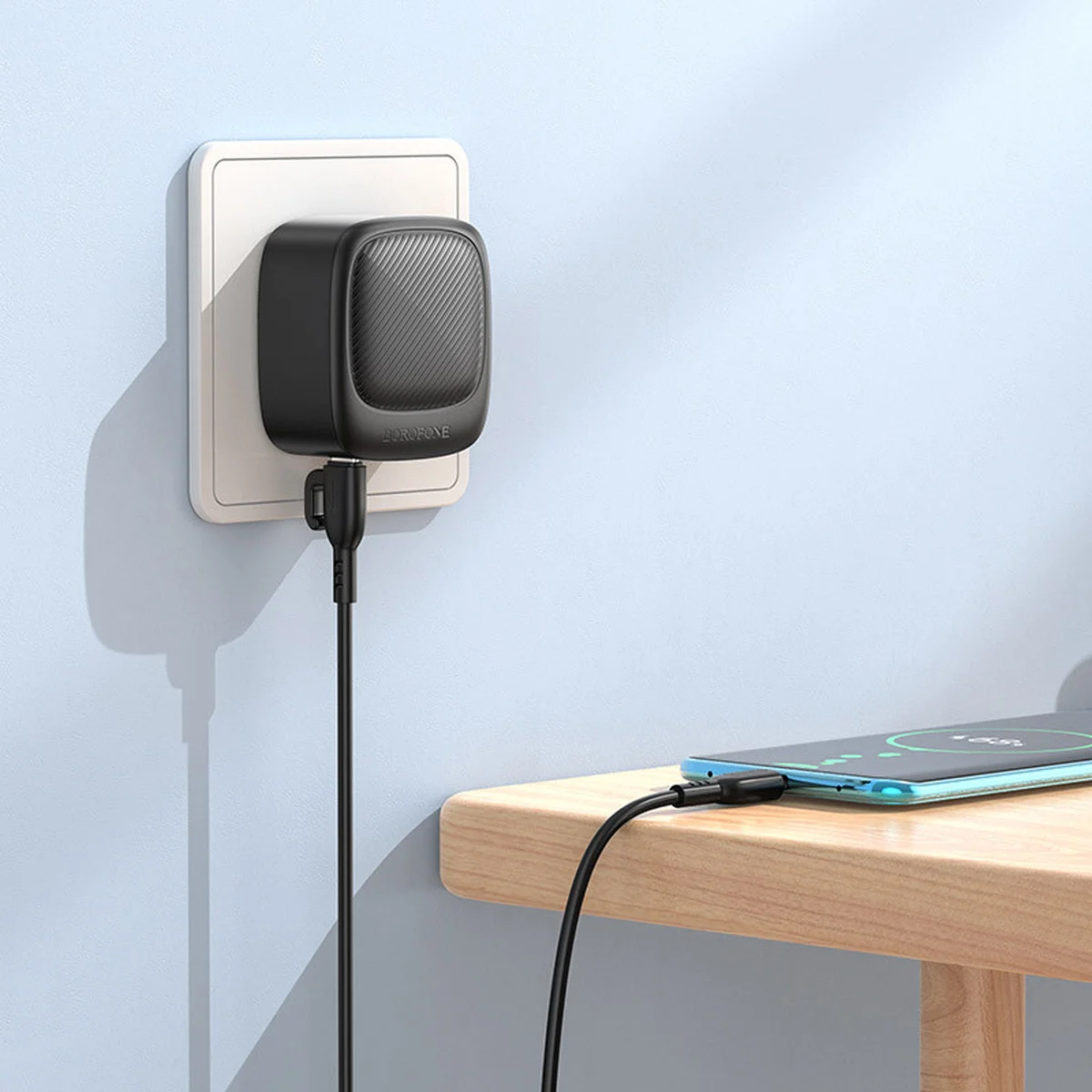 СЗУ Borofone BAS23A Lucky PD30W (1C2A) + Type-C to Type-C Black