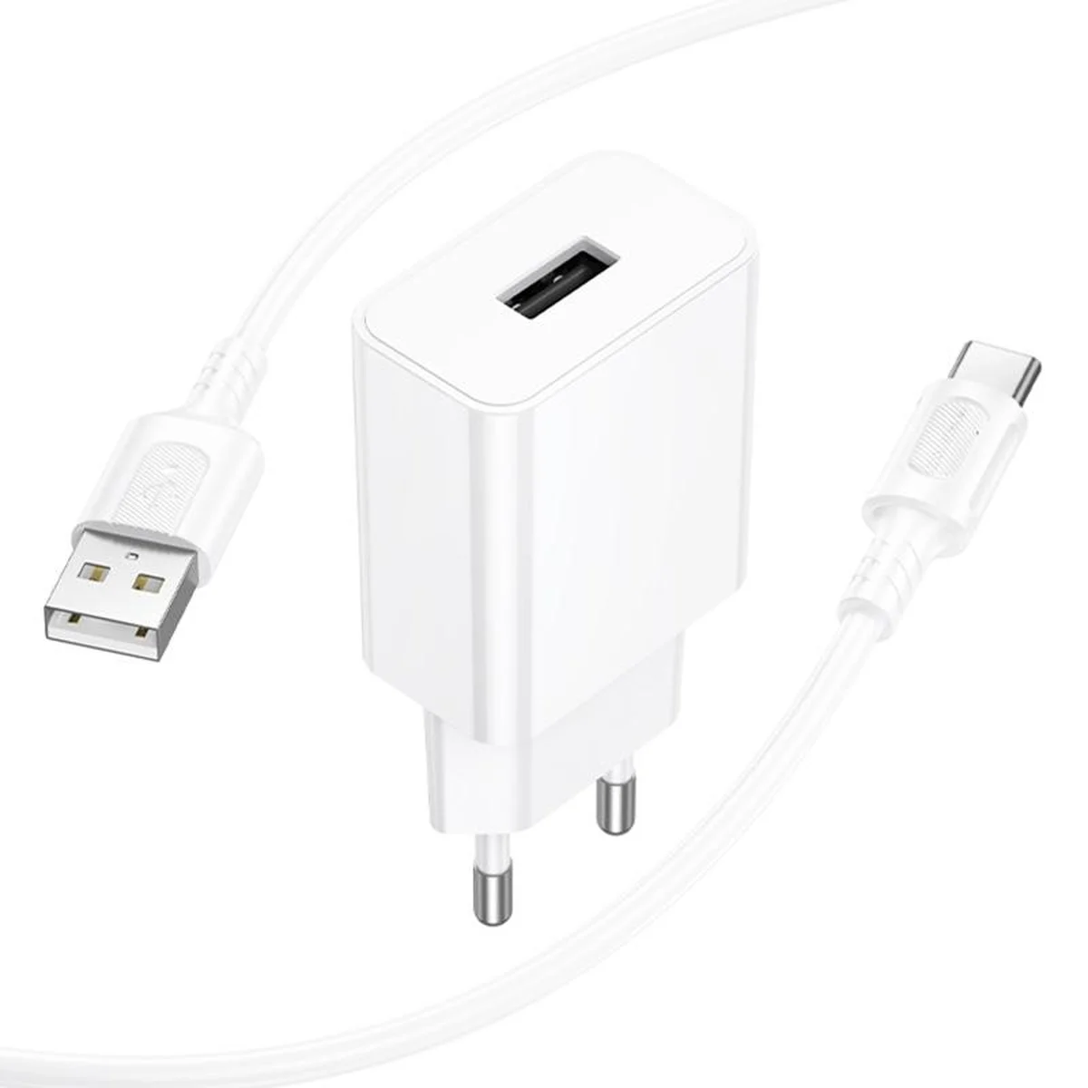 СЗУ Borofone BA110A Lemi 7.5W (1USB-A) + кабель USB to Type-C White